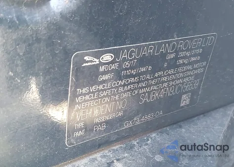 2018 Jaguar Xf 20D Prestige from USA, damaged, VIN SAJBK4FN9JCY56539